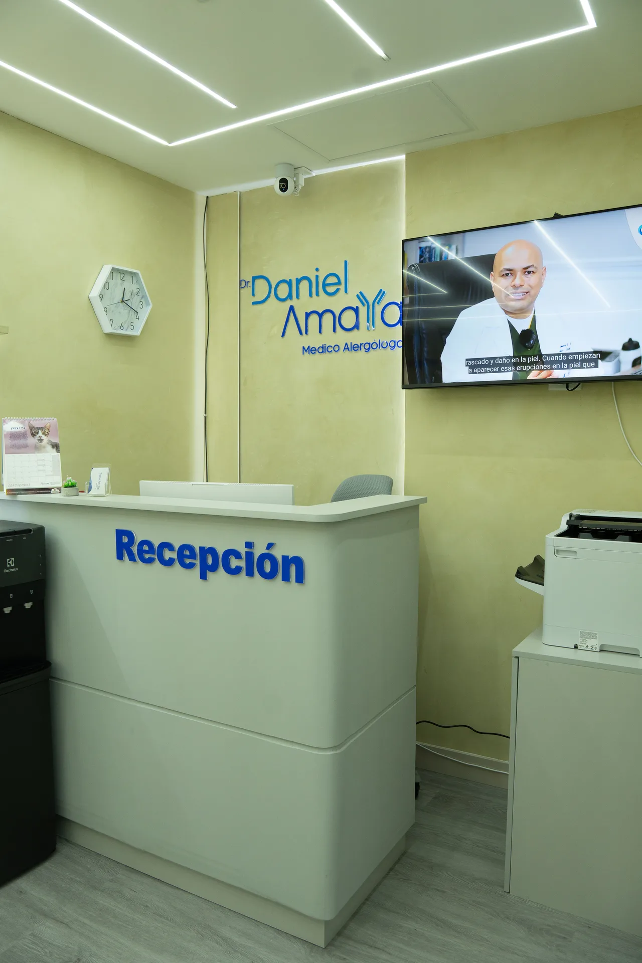 Recepción del consultorio Dr. Daniel Amaya Alergólogo