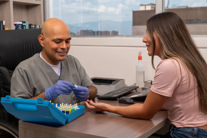 Dr. Daniel Amaya en consulta de alergología